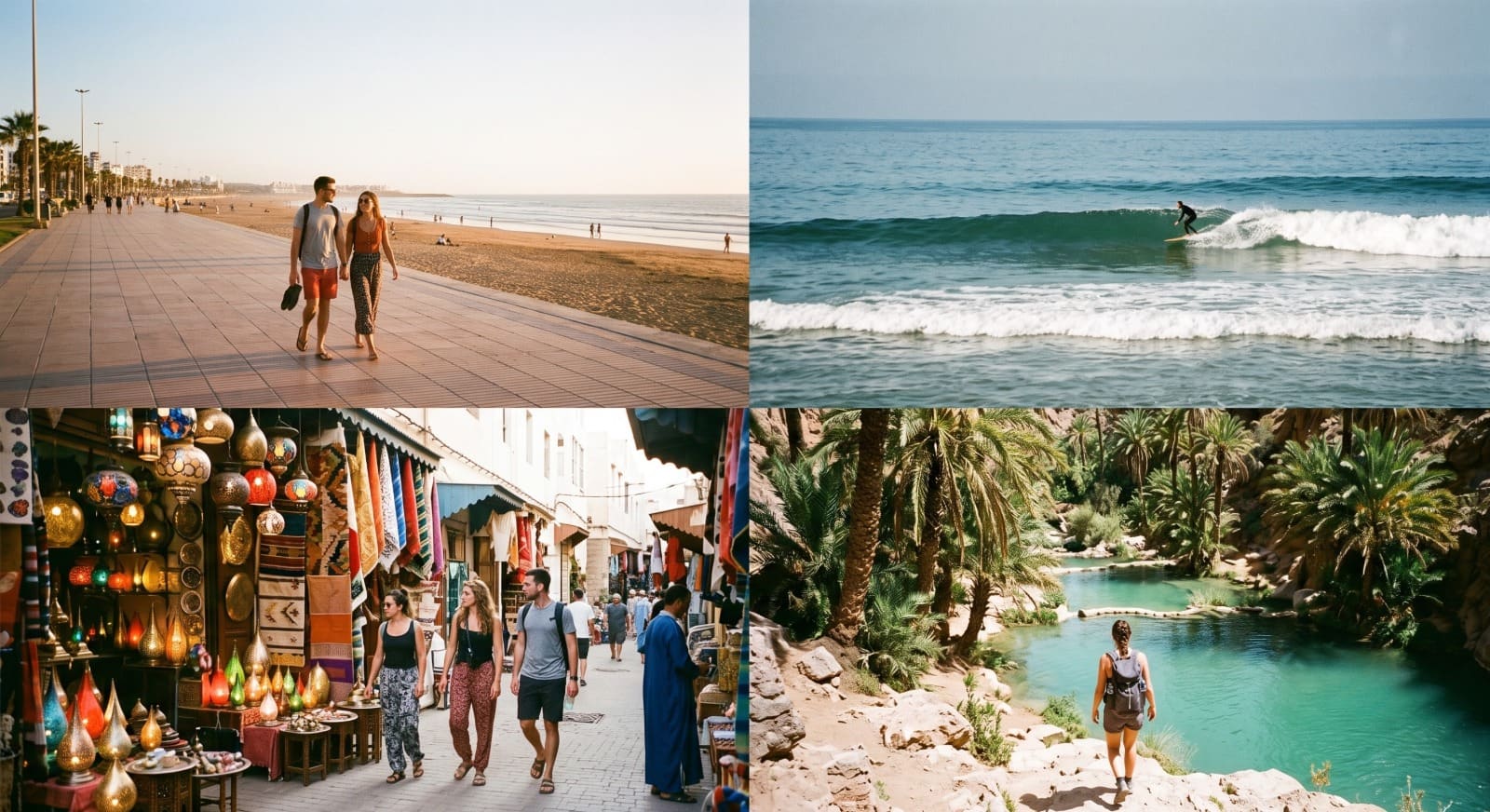 7-day Agadir itinerary: beach, souk, and surf town scenes across the Agadir region